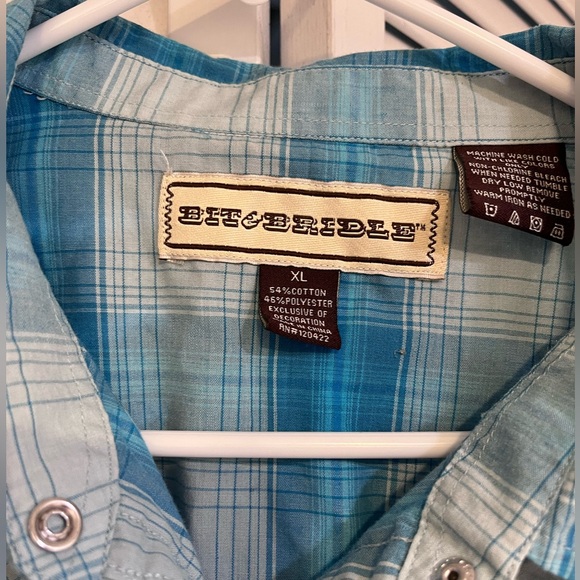 Bit and Bridle Western Shirt, Size XL - Picture 3 of 5